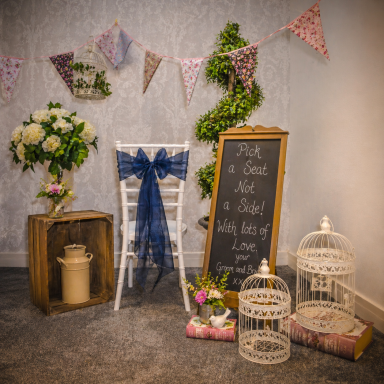 Navy Blue Chair Sashes x60