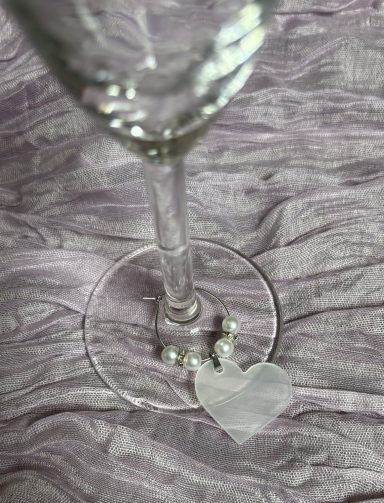 72 Heart glass charms